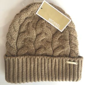 Designer Micheal Kors Brown/ Camel Woven Hat